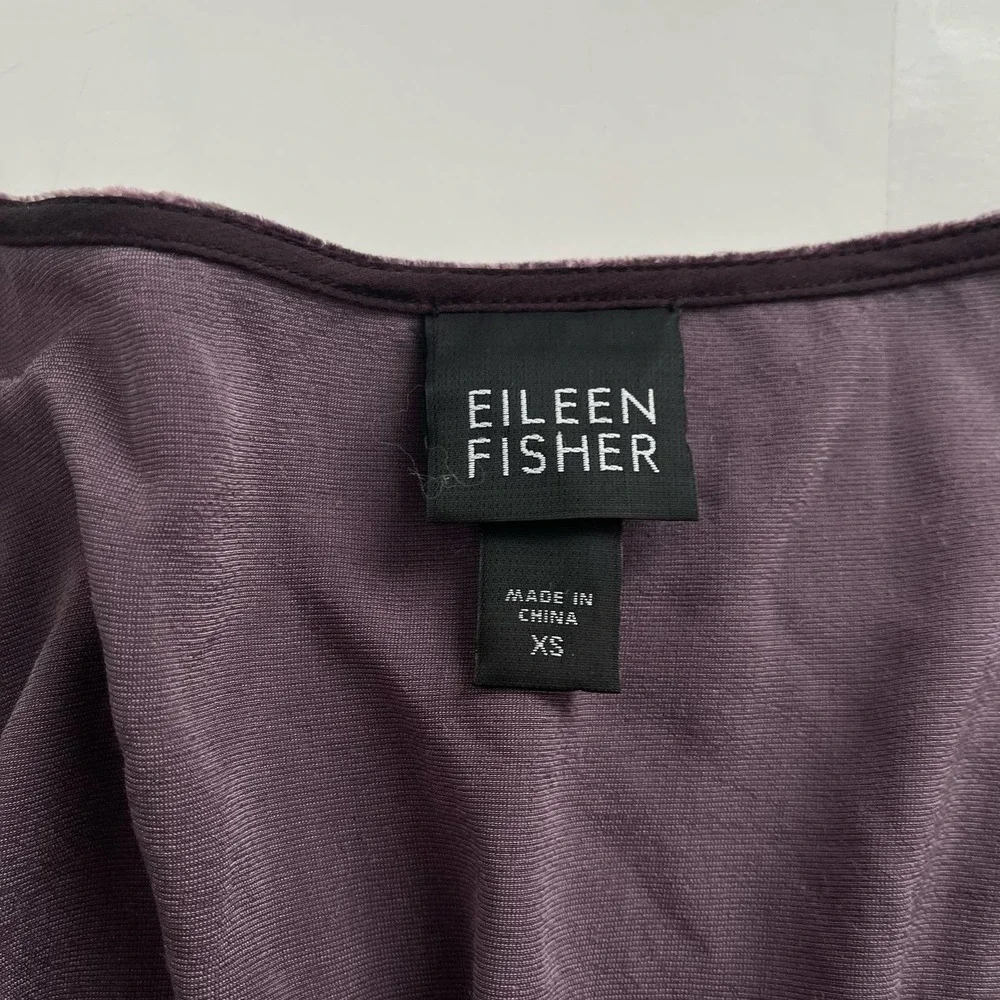 Eileen Fisher Scoop Neck Velvet Long Sleeve Tunic Top Women Size S-XS - Picture 15 of 16